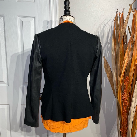 NWOT Faux Leather Zip One eyelet Rave Rock Work Fit Flare Fall Modern Minimalist - Picture 4 of 7